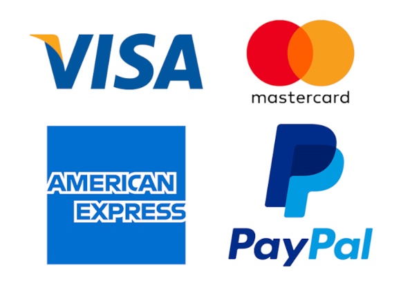 VISA - Mastercard - American Express - PayPal